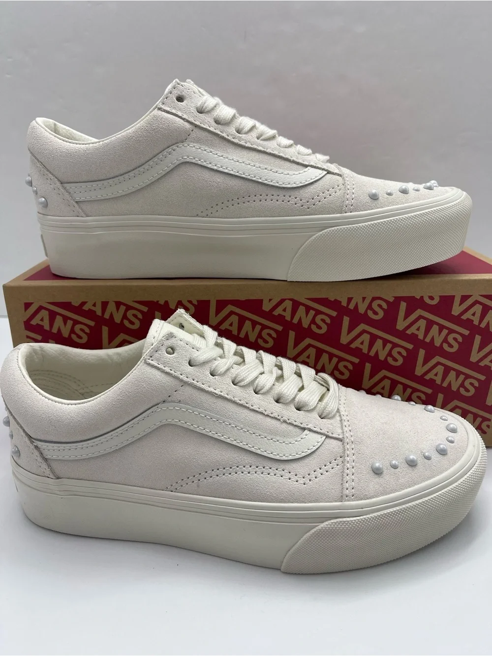 Vans WMNS Old Skool Platform Pearls Marshmallow VN000E87CCZ Sneakers